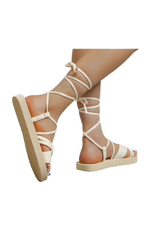 Women's fashion trend anti-slip wear-resistant comfortable soft soled cloth strap flat sandals