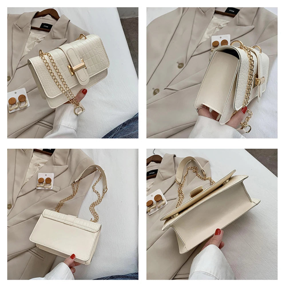 Square Shoulder Bags For Women 2023 Brand Designer Luxury Crossbody Bags Female Chain Elegant Designer Brand Puse And Bags